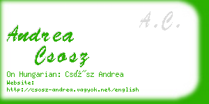 andrea csosz business card